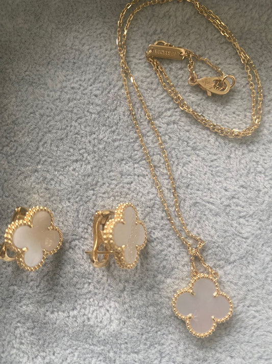 Mother of pearl Earrings and Pendant Set